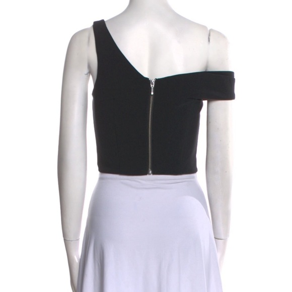 Anthropologie Nicholas One Shoulder Sleeveless Black Crop Top in size M - Picture 3 of 3